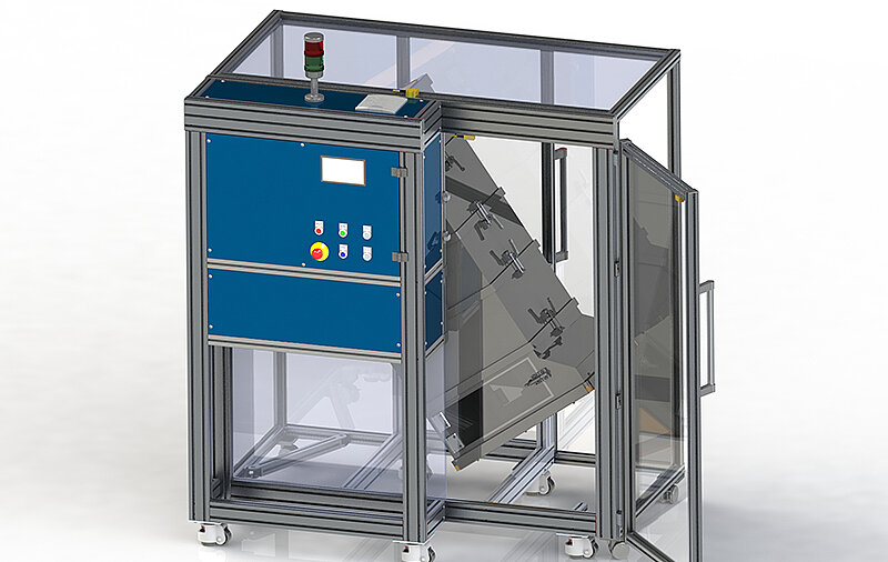Falltrommel mit Sicherheitseinhausung