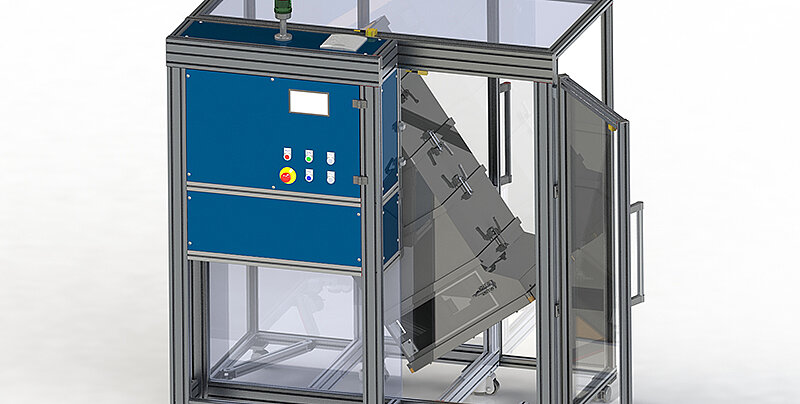 Falltrommel mit Sicherheitseinhausung