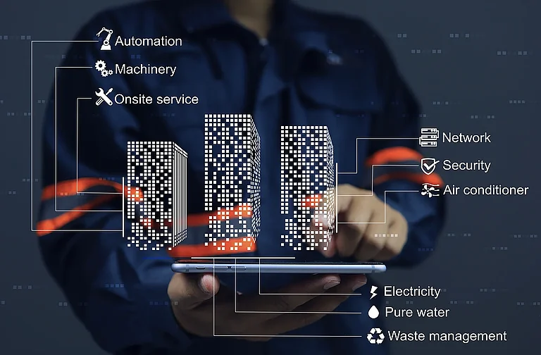 An engineer works on building inspections or maintenance plans for infrastructure. Plans for operational management, such as water supply, electricity, air conditioning, internet and emergency security systems.